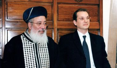 Junto al Gran Rabino Shelomó Amar, 2003