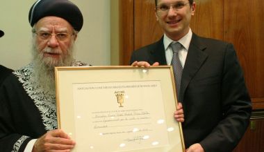 Junto al Gran Rabino Eliahu Bakshi-Dorón, 2008